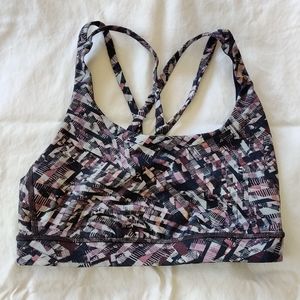 Lululemon Energy Bra "Kaleidoscopic Pink Multi" Size 6